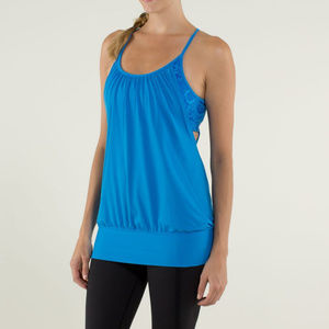 Lululemon No Limits Tank Cornflower Blue/Paisley